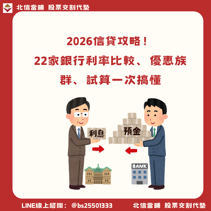 2026 信貸攻略｜22家銀行利率比較、優惠族群、試算一次搞懂