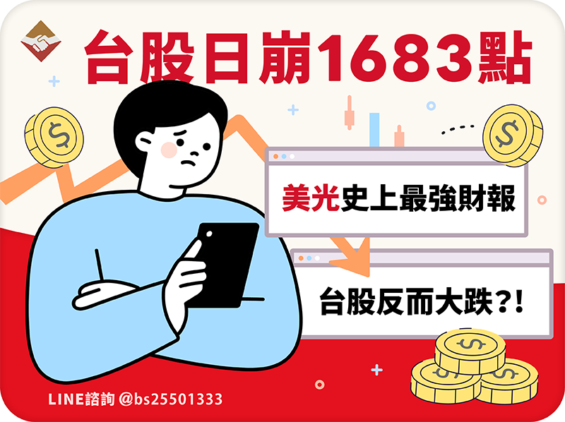 台股單日崩1,683點!美光剛交出史上最強財報,為什麼台股反而大跌?