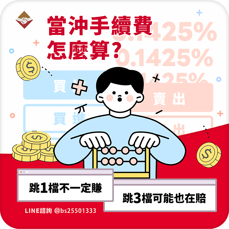當沖手續費怎麼算?跳1檔不一定賺,跳3檔可能還在賠