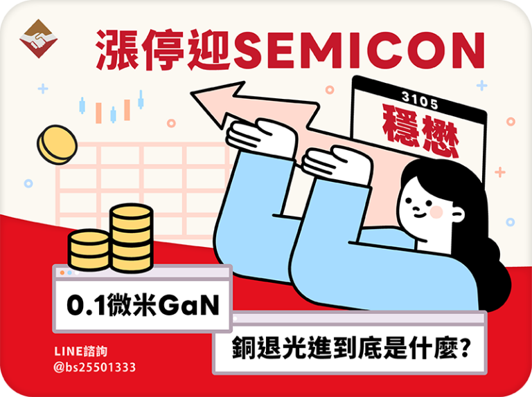 穩懋（3105）漲停迎SEMICON：0.1微米GaN、銅退光進到底是什麼